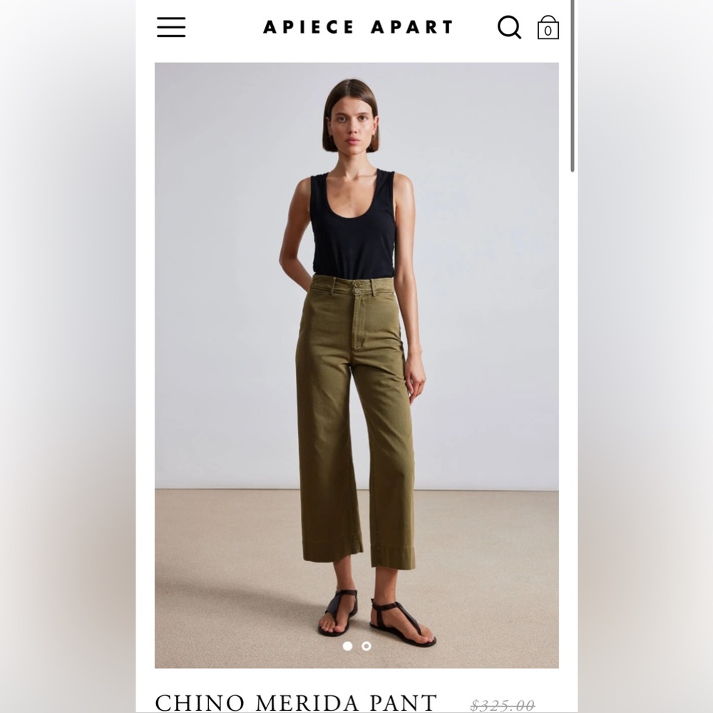 apiece apart cropped wide leg pant